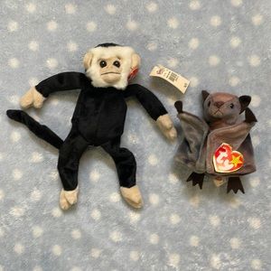 TY beanie babies Mooch and Batty